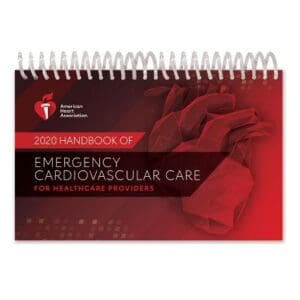 A spiral bound book with the title of emergency cardiovascular care.