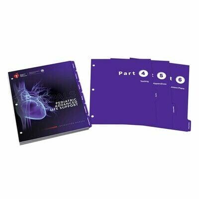 A purple binder with several pages and the cover of it.