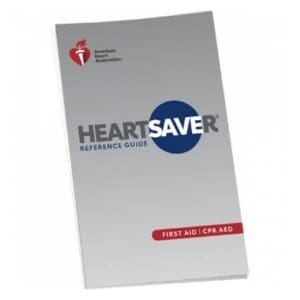A book about the heartsaver cpr and first aid.