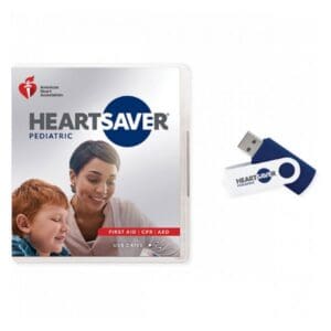 A picture of the heartsaver pediatric first aid kit.