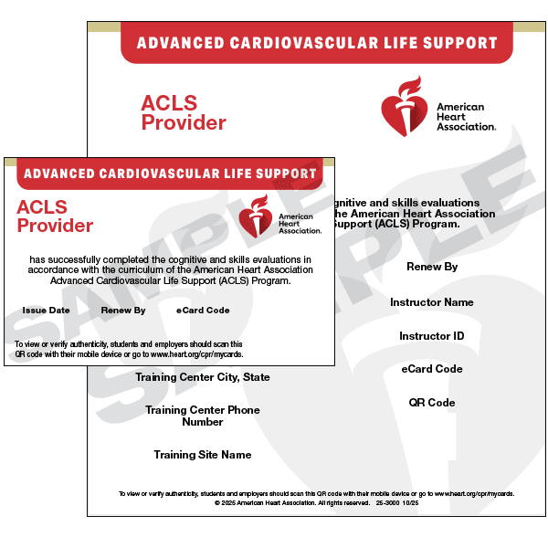 ACLS Provider eCards