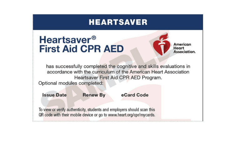 Heartsaver First Aid CPR/AED eCards - Training For Life