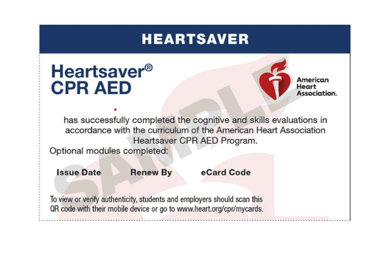 Heartsaver CPR/AED eCards - Training For Life