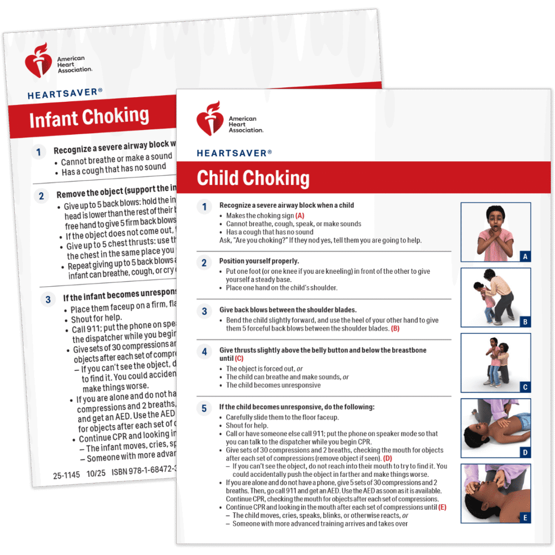 Heartsaver® Child & Infant Choking Wallet Cards (100-pack)